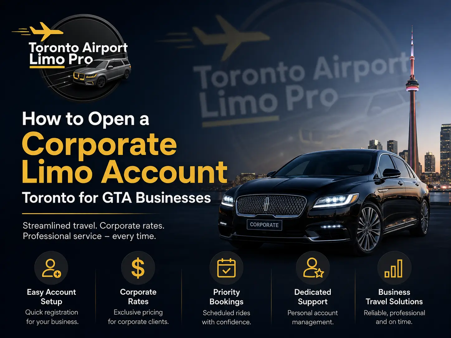 How to Open a Corporate Limo Account Toronto for GTA Businesses